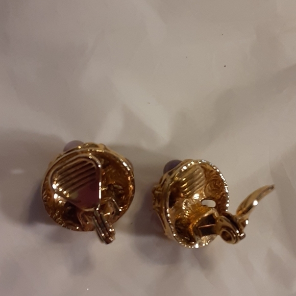 Pink and Purple Clipon Earrings - Picture 4 of 5